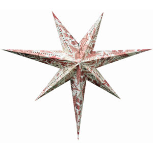 Paper star Olivia Strawberry Thief Indian Red